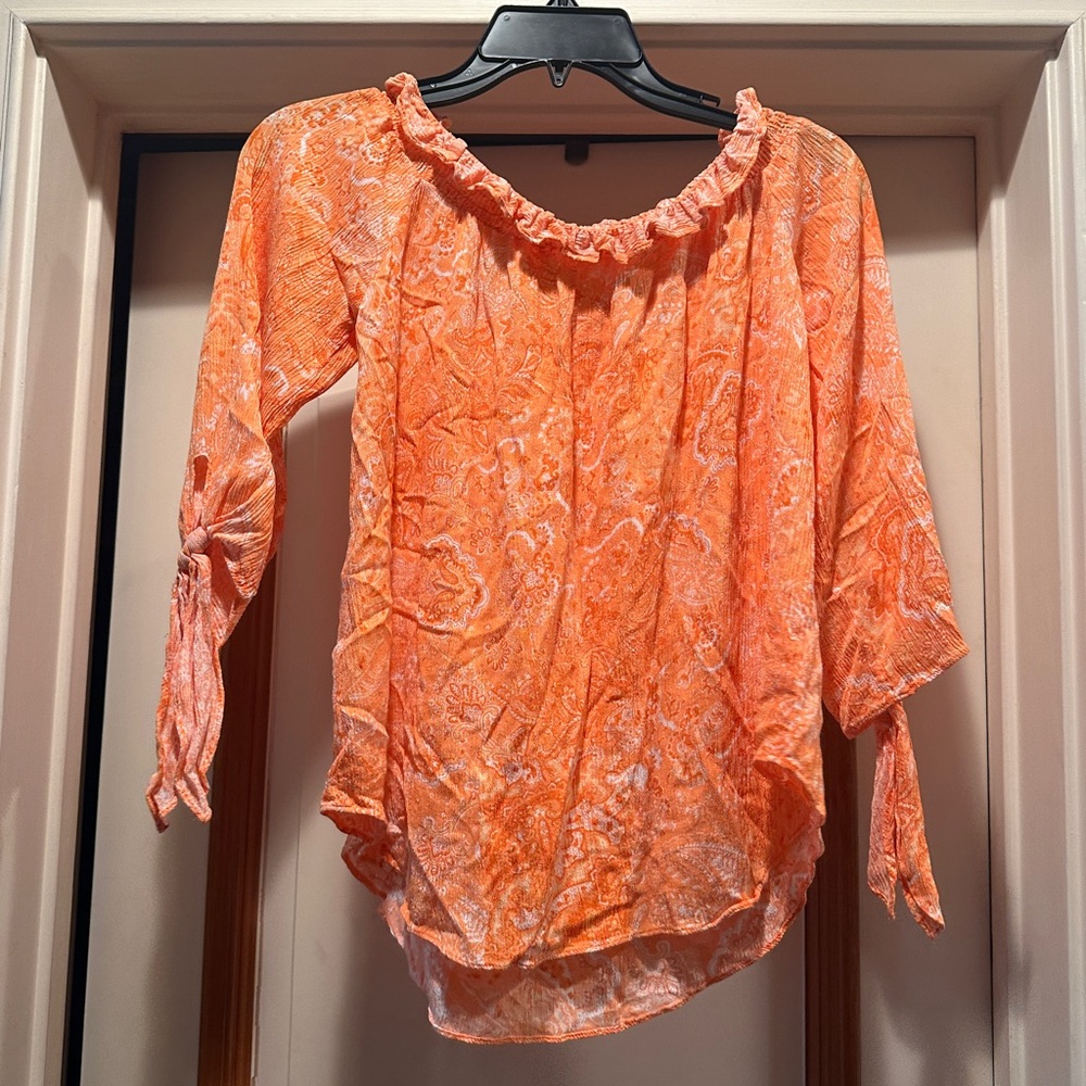 Michael Kors orange blouse small